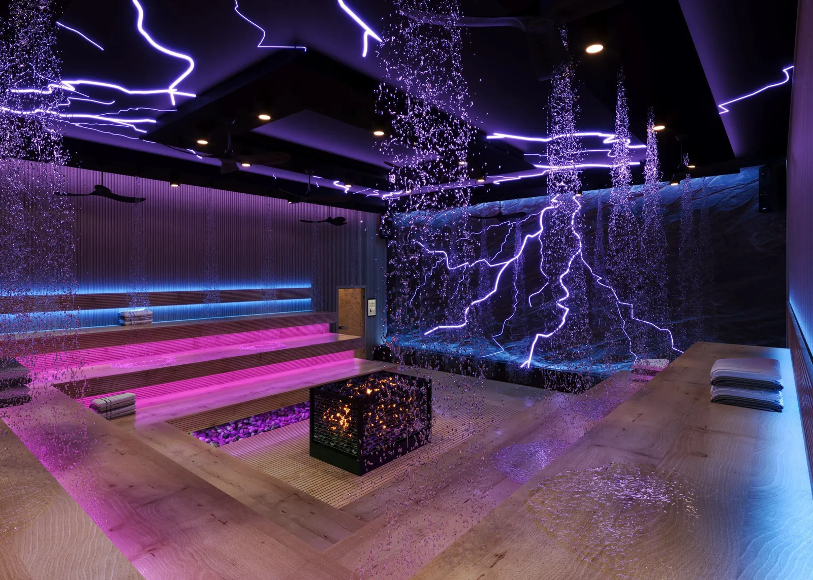 Spartisan effects room — indoor thunderstorm on cue